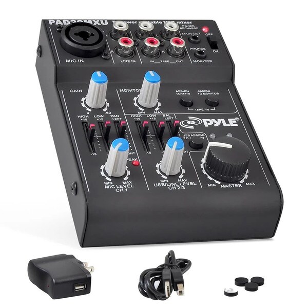 Main product image for Pyle PAD20MXU 5 Channel Mixer with USB Interface 248-434
